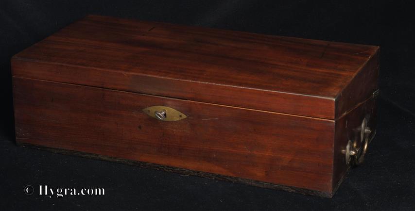 Hygra Gillow S 18th Century Solid Mahogany Writing Box Of