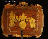 Ref:161fs: Antique Face Screen in paper with decoupage decoration in Chinoiserie. C1815.  more details