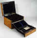 Antique Brass Bound amboyna jewelry Box Circa 1860