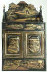 A Japanese Lacquered Table Cabinet Decorated with raised gold Circa 1870 Enlarge Picture