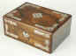 A rosewood veneered box, inlaid with mother of pearl pattern, Circa 1840.