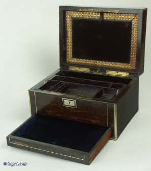 A fine Antique brass edgedCoromandel box Circa 1860 Enlarge Picture