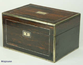 A fine Antique brass edgedCoromandel box Circa 1860 Enlarge Picture