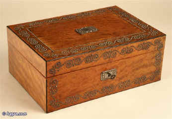  Antique satinwood box decorated with facet cut steel decoration Circa 1790. Enlarge Picture
