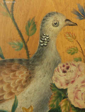 partridge in a basket of carnations Enlarge Picture