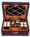 Antique Fitted  Sewing  Box in Coromandel Inlaid with Mother of Pearl circa 1845.