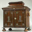 William IV fully fitted rosewood table cabinet of architectural form Circa 1835.