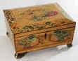 Rare Painted Sycamore Antique  Sewing  box,  circa 1815.