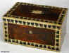  Antique Rosewood Box with Brass and Ebony Border by Batley of London c.1820 Enlarge Picture