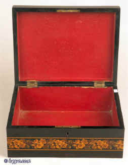 Antique Tunbridge Ware Box by T. Barton, Late Nye Circa 1850 Enlarge Picture